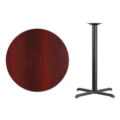 Flash Furniture 36'' Round Reversible Laminate Table with Bar Height Base -Flash Furniture Sale Store GUEST 26025c5b 6de4 4c4b 9792 734c507bf9fd
