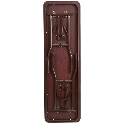 Flash Furniture 5-Foot High Pressure Mahogany Laminate Folding Training Table 2 Flash Furniture 5-Foot High Pressure Mahogany Laminate Folding Training Table - Image 2