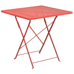 Flash Furniture Oia Commercial Grade 28" Square Folding Steel Patio Table -Flash Furniture Sale Store GUEST 26d0eb10 76d0 450f 9556 ff44c2fb5ab2
