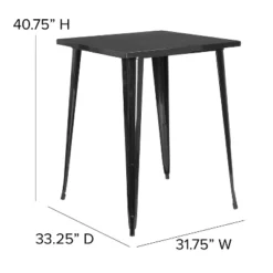 Flash Furniture Commercial Grade 31.5" Square Metal Indoor-Outdoor Bar Height Table -Flash Furniture Sale Store GUEST 2716be32 9657 4e15 be0a c695106b5472