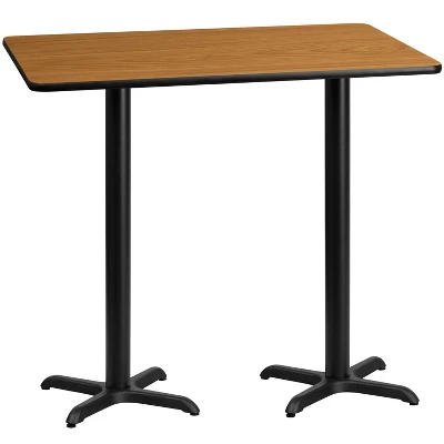 Flash Furniture 30" x 60" Rectangular Bar Height Table with Dual X-Bases 3 Flash Furniture 30" x 60" Rectangular Bar Height Table with Dual X-Bases - Image 3