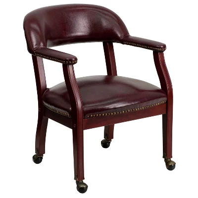 Flash Furniture Traditional Captain’s Conference Chair with Brass Nailhead Trim 13 Flash Furniture Traditional Captain’s Conference Chair with Brass Nailhead Trim - Image 13