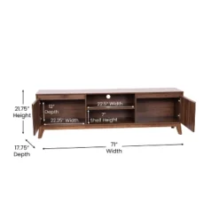 Flash Furniture Hatfield 60-Inch Mid-Century Modern TV Stand for TVs up to 64 Inches -Flash Furniture Sale Store GUEST 29712e59 dbf2 4fb3 8245 4d1976c45b7b