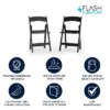 Flash Furniture HERCULES Series 800 Lb. Capacity Resin Folding Chair, 2 Pack