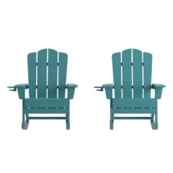 Flash Furniture Newport HDPE Adirondack Chair with Ottoman and Cup Holder -Flash Furniture Sale Store GUEST 29e8fc11 dbae 4585 a0b0 7d2bbdd4ebda