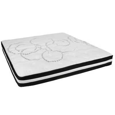 Flash Furniture Capri 10" Pocket Spring Mattress with 2" Gel Memory Foam Topper Bundle 2 Flash Furniture Capri 10" Pocket Spring Mattress with 2" Gel Memory Foam Topper Bundle - Image 2