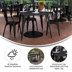Flash Furniture Declan 36" Square All-Weather Dining Table with Umbrella Hole -Flash Furniture Sale Store GUEST 2bad970f d079 4766 ad25 7d57325f2107