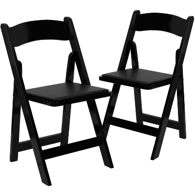 Flash Furniture HERCULES Series Wood Folding Chairs with Vinyl Padded Seat (Set of 2) 12 Flash Furniture HERCULES Series Wood Folding Chairs with Vinyl Padded Seat (Set of 2) - Image 12