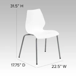 Flash Furniture HERCULES Series 770 Lb. Capacity White Stack Chair With Lumbar Support And Silver Frame 11 Flash Furniture HERCULES Series 770 Lb. Capacity White Stack Chair With Lumbar Support And Silver Frame -Flash Furniture Sale Store GUEST 2c98291d 6f86 450a 80f0 3c56115f26a5