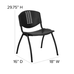 Flash Furniture HERCULES Series Heavy-Duty Black Plastic Stack Chair -Flash Furniture Sale Store GUEST 2d4865ba 8321 4775 a338 2baa1c5a0741