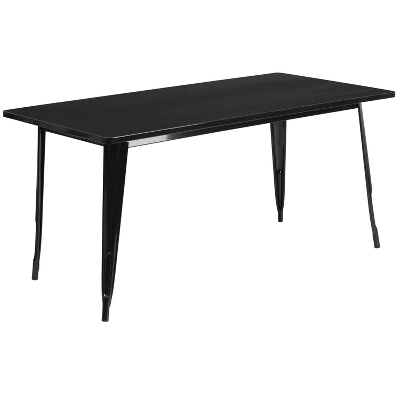 Flash Furniture Commercial Grade 31.5" x 63" Metal Indoor-Outdoor Cafe Table 17 Flash Furniture Commercial Grade 31.5" x 63" Metal Indoor-Outdoor Cafe Table - Image 17