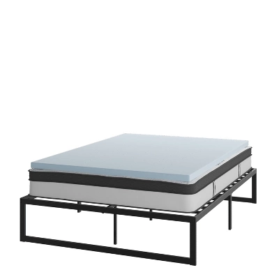 Flash Furniture 14" Metal Platform Bed Frame with 10" Mattress and 2" Gel Topper 16 Flash Furniture 14" Metal Platform Bed Frame with 10" Mattress and 2" Gel Topper - Image 16