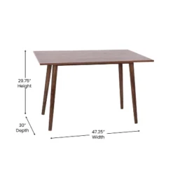 Flash Furniture Hatfield 47 Inch Mid-Century Modern Wood Dining Table, Wood Kitchen Table, Dark Walnut -Flash Furniture Sale Store GUEST 2e6decc3 c442 4b18 8540 cfd67f74f35a