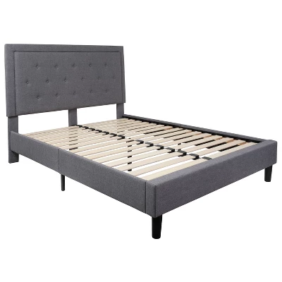 Flash Furniture Roxbury Tufted Upholstered Platform Bed and 10 Inch Mattress Set 9 Flash Furniture Roxbury Tufted Upholstered Platform Bed and 10 Inch Mattress Set - Image 9