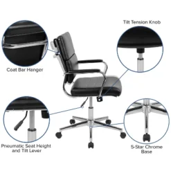 Flash Furniture Mid-Back LeatherSoft Contemporary Panel Executive Swivel Office Chair -Flash Furniture Sale Store GUEST 2fd0cc1b b314 4cc7 9778 7b42de96ae22