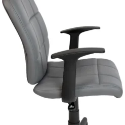 Flash Furniture Mid-Back Gray Quilted Vinyl Swivel Task Office Chair with Arms -Flash Furniture Sale Store GUEST 3092c7b5 b964 4dcd 84a5 c79d1206794e