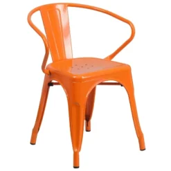 Flash Furniture Commercial Grade Metal Indoor-Outdoor Chair with Arms -Flash Furniture Sale Store GUEST 31fe9622 bec5 42cf 9b6c 5079008fdee4