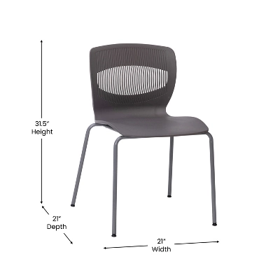 Flash Furniture HERCULES Series Commercial Ergonomic Stack Chair with Lumbar Support 6 Flash Furniture HERCULES Series Commercial Ergonomic Stack Chair with Lumbar Support - Image 6