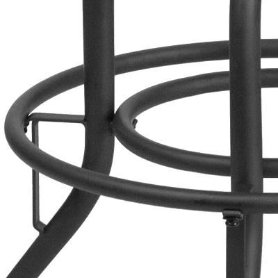 Flash Furniture 24'' Adjustable Counter Height Swivel Stool in Black LeatherSoft 4 Flash Furniture 24'' Adjustable Counter Height Swivel Stool in Black LeatherSoft - Image 4