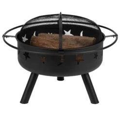 Flash Furniture 29" Round Wood Burning Fire Pit with Moon & Star Cutouts -Flash Furniture Sale Store GUEST 35fa8da9 5a2e 44c6 a09a 0e47d4e8fbe4