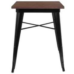 Flash Furniture 23.5" Square Metal Indoor Table with Rustic Wood Top -Flash Furniture Sale Store GUEST 36f57cbd 483d 468b 8ec4 cd9e1b95b13c