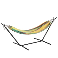 Flash Furniture Lola Double Hammock with Portable Space-Saving Stand -Flash Furniture Sale Store GUEST 3743dc2d 88e2 4d0e b2fe 6f877405a280