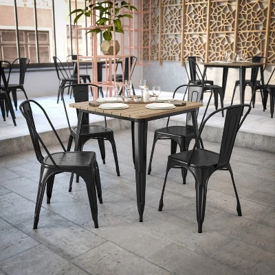 Flash Furniture Declan Commercial Grade 31.5" Square Indoor/Outdoor Dining Table 3 Flash Furniture Declan Commercial Grade 31.5" Square Indoor/Outdoor Dining Table - Image 3