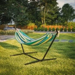 Flash Furniture Lola Double Hammock with Portable Space-Saving Stand