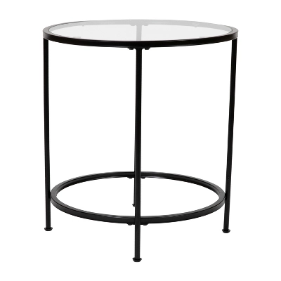 Flash Furniture Astoria Collection Modern Round Glass End Table 7 Flash Furniture Astoria Collection Modern Round Glass End Table - Image 7
