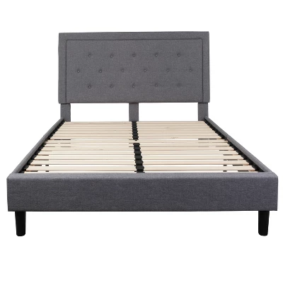 Flash Furniture Roxbury Tufted Upholstered Platform Bed and 10 Inch Mattress Set 8 Flash Furniture Roxbury Tufted Upholstered Platform Bed and 10 Inch Mattress Set - Image 8