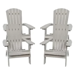 Flash Furniture Charlestown All-Weather Folding Adirondack Chairs - Set of 4 -Flash Furniture Sale Store GUEST 3b0c2088 f366 4d17 81bd 8121b1b3a8ba