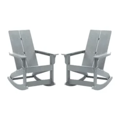 Flash Furniture Finn Modern Rocking Adirondack Chair Set - 2 Pack -Flash Furniture Sale Store GUEST 3b59395e 6fdd 4080 8065 1243e1416b52