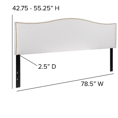 Flash Furniture Lexington Arched Upholstered Headboard with Accent Nail Trim 3 Flash Furniture Lexington Arched Upholstered Headboard with Accent Nail Trim - Image 3