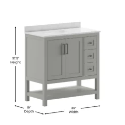 Flash Furniture Vega Bathroom Vanity with Sink and Carrara Marble Countertop 17 Flash Furniture Vega Bathroom Vanity with Sink and Carrara Marble Countertop -Flash Furniture Sale Store GUEST 3cbb1ac4 4c90 4614 9184 9063b1efc677