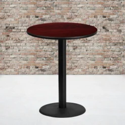 Flash Furniture 36" Round Reversible Laminate Table with Bar Height Base