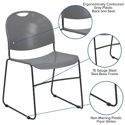 Flash Furniture HERCULES Series 880 Lb. Capacity Ultra-Compact Stack Chair 2 Flash Furniture HERCULES Series 880 Lb. Capacity Ultra-Compact Stack Chair - Image 2