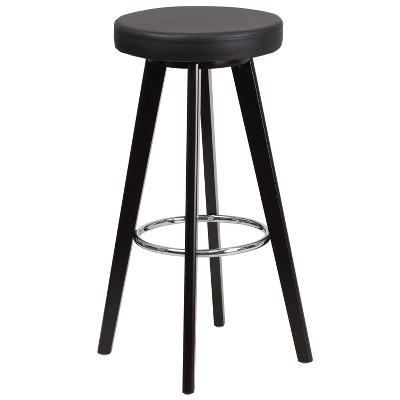 Flash Furniture Trenton Series 29" Wood Barstool with Black Vinyl Seat 1 Flash Furniture Trenton Series 29" Wood Barstool with Black Vinyl Seat