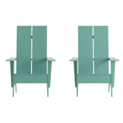 Flash Furniture Sawyer Modern All-Weather Poly Resin Wood Adirondack Chairs - Set of 2 -Flash Furniture Sale Store GUEST 3f783d51 2ce9 4453 8a06 512d7ea56840