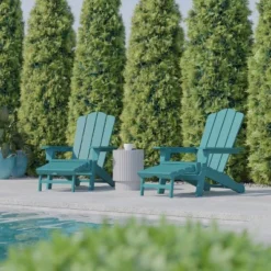 Flash Furniture Newport All-Weather HDPE Adirondack Chair with Ottoman -Flash Furniture Sale Store GUEST 408eaa25 5f96 4519 bf4f 6e7143332657