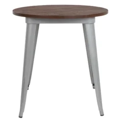 Flash Furniture 30" Round Metal Indoor Table with Rustic Wood Top -Flash Furniture Sale Store GUEST 41964320 289b 46b5 80cf c1a31525a85f