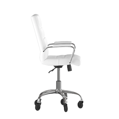 Flash Furniture Camilia Mid-Back Executive Swivel Office Chair with Transparent Roller Wheels 6 Flash Furniture Camilia Mid-Back Executive Swivel Office Chair with Transparent Roller Wheels - Image 6