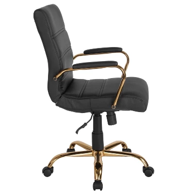 Flash Furniture Mid-Back Executive Swivel Office Chair with Chrome Arms 7 Flash Furniture Mid-Back Executive Swivel Office Chair with Chrome Arms - Image 7