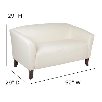 Flash Furniture HERCULES Imperial Series LeatherSoft Loveseat with Cherry Wood Feet 3 Flash Furniture HERCULES Imperial Series LeatherSoft Loveseat with Cherry Wood Feet - Image 3
