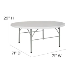Flash Furniture 6-Foot Round Bi-Fold Granite White Banquet Folding Table 10 Flash Furniture 6-Foot Round Bi-Fold Granite White Banquet Folding Table -Flash Furniture Sale Store GUEST 44eb6887 29e0 4ea1 aec0 26f72682e036