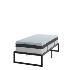 Flash Furniture 14-Inch Metal Platform Bed Frame with 12-Inch Pocket Spring Mattress & 2-Inch Cool Gel Memory Foam Topper Bundle -Flash Furniture Sale Store GUEST 470dc504 d0d6 424b 972a c05d0260b859