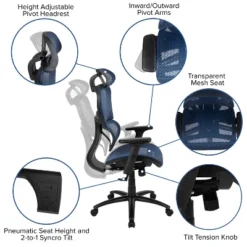 Flash Furniture Ergonomic Mesh Office Chair with 2-to-1 Synchro-Tilt and Adjustable Headrest -Flash Furniture Sale Store GUEST 49a9865e 6d24 4c43 92b4 c3e3cdca43fa