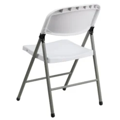 Flash Furniture HERCULES Series White Plastic Folding Chairs with Gray Frame, Set of 2 -Flash Furniture Sale Store GUEST 4c05398f 7415 4d25 bba7 e1e3022b91f7