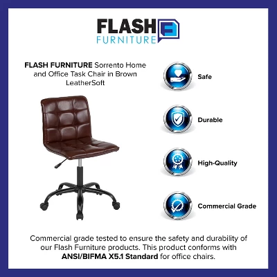 Flash Furniture Sorrento Home & Office Armless Tufted Task Chair 8 Flash Furniture Sorrento Home & Office Armless Tufted Task Chair - Image 8