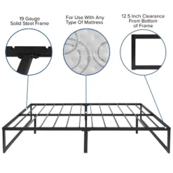 Flash Furniture 14" Full Metal Platform Bed & 12" Pocket Spring Mattress Set -Flash Furniture Sale Store GUEST 4c080528 8ddb 4d65 b657 aa2a343f4e90