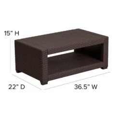 Flash Furniture Seneca Chocolate Brown Faux Rattan Coffee Table 8 Flash Furniture Seneca Chocolate Brown Faux Rattan Coffee Table -Flash Furniture Sale Store GUEST 4c10282e 4a04 4297 af3a e3c8de4d5ffa